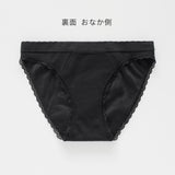 吸水ショーツ エヴァウェア ビキニ ブラック 裏面 おなか側