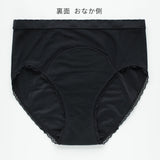 吸水ショーツ エヴァウェア ブリーフ ブラック 裏面 おなか側