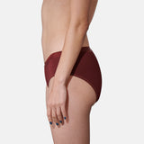 吸水ショーツ エヴァウェア コットン マルーンレッド