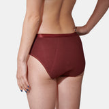 吸水ショーツ エヴァウェア コットン マルーンレッド