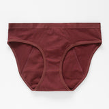 吸水ショーツ エヴァウェア コットン マルーンレッド
