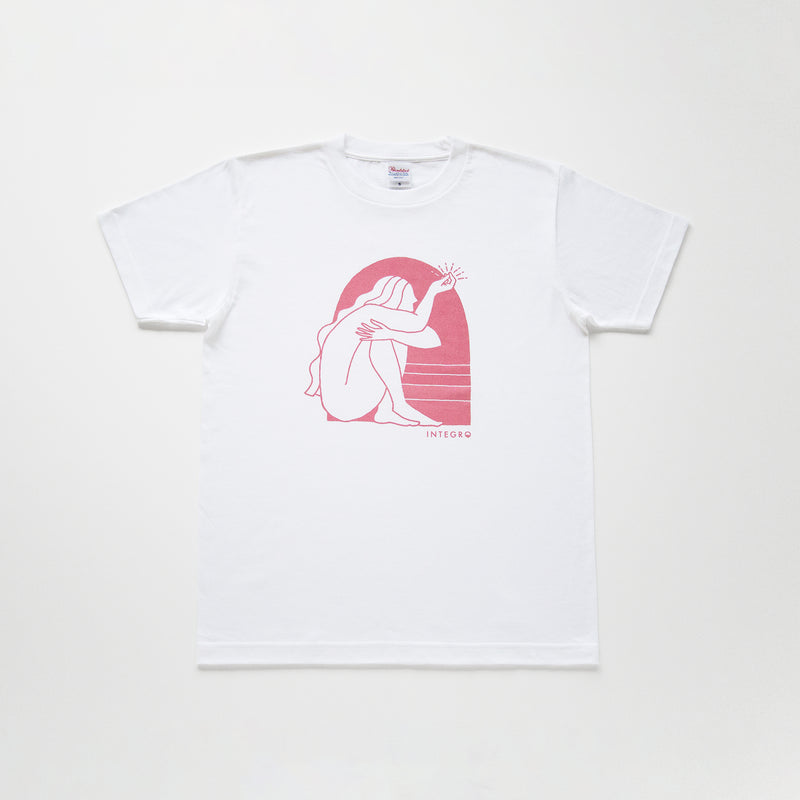インテグロ オリジナル Tシャツ ホワイト＆ピンク